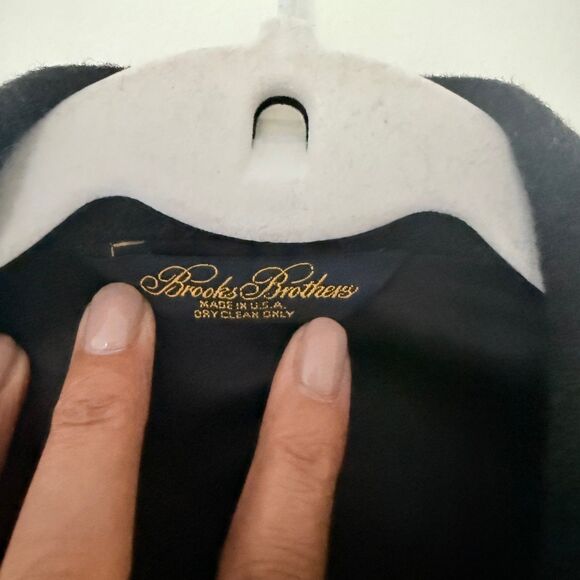 Brooks Brothers Union Made 7650 Gray Wool Long Coat Men’s Made in USA Sz 46L - Picture 3 of 9